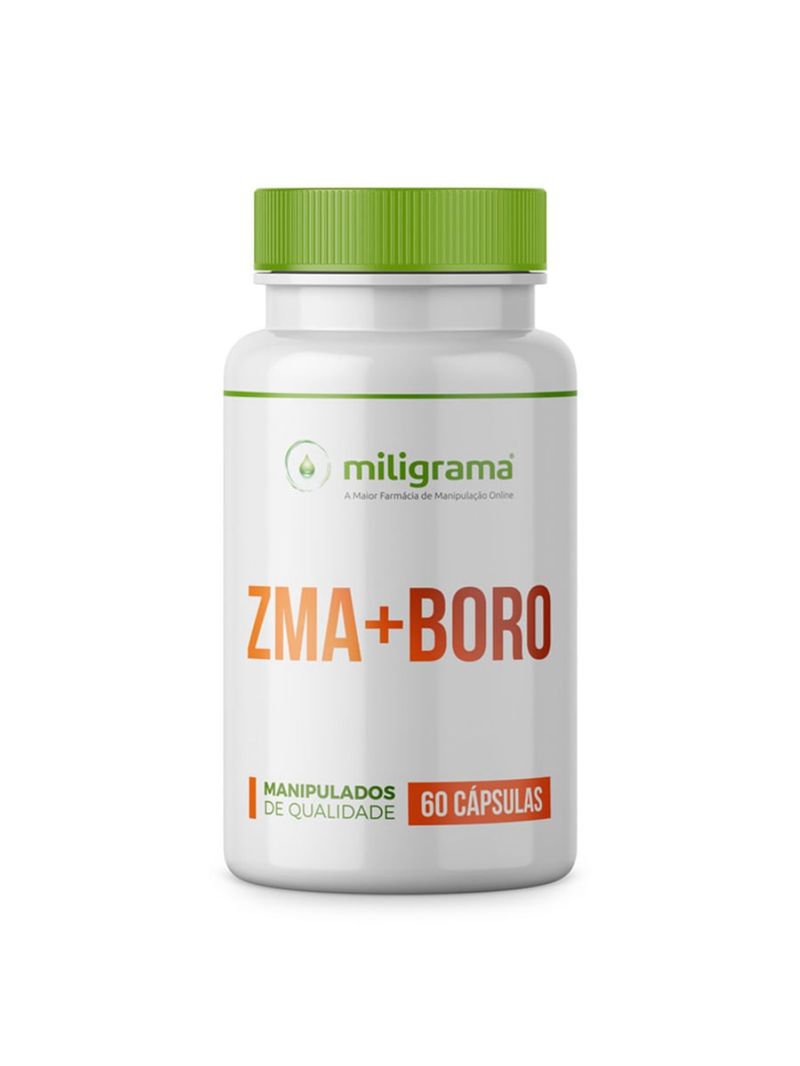 ZMA (Zinco + Magnésio + Vitamina B6) + Boro 60 Cápsulas