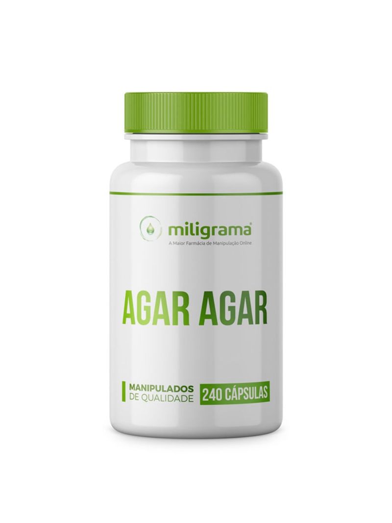 Agar Agar 500mg 240 Cápsulas Vegetais
