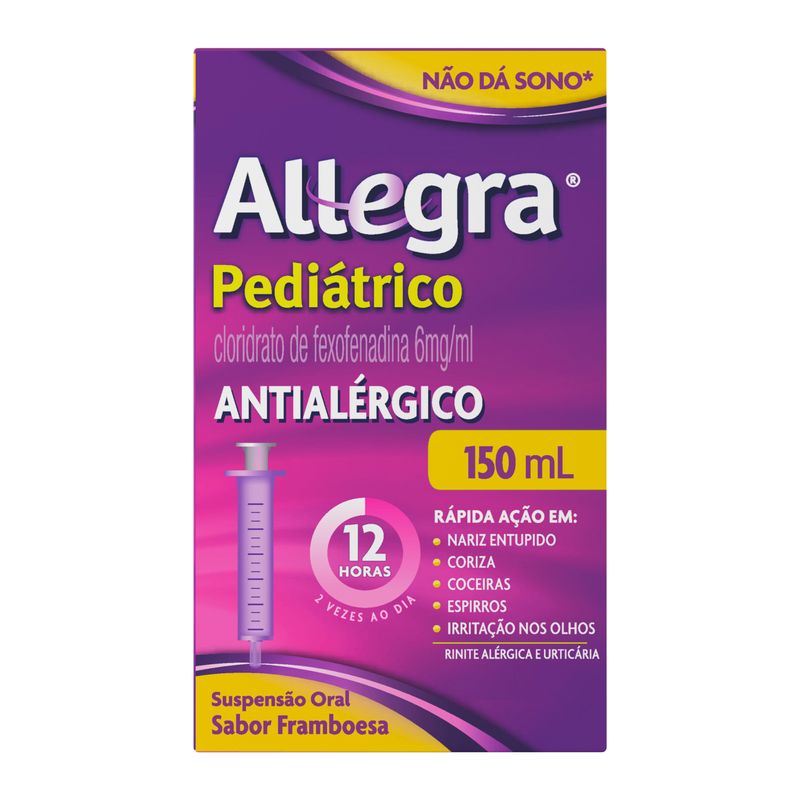 Allegra Pediátrico 6mg/ml Sanofi Aventis 150ml Suspensão Oral