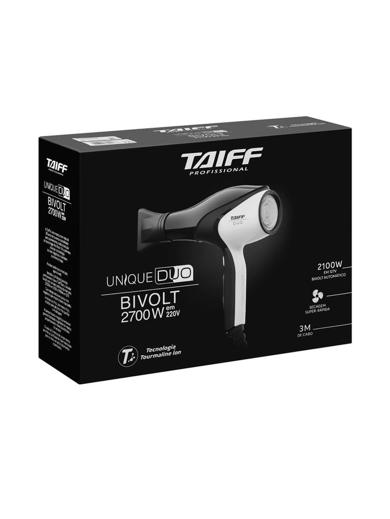 Taiff Profissional Unique Duo 2700W - Secador de Cabelo