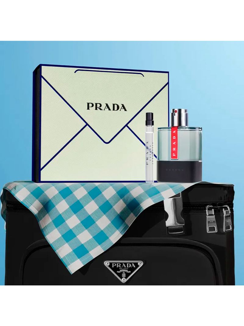 Kit Prada Luna Rossa Carbon Masculino - Eau de Toilette 100ml + Miniatura 10ml