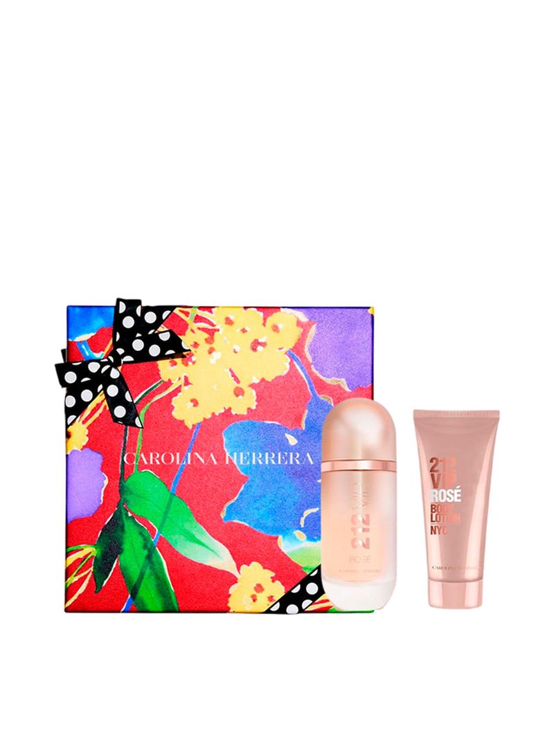 Carolina Herrera Kit 212 VIP Rosé Eau de Parfum - Perfume Feminino 80ml + Body Lotion 100ml