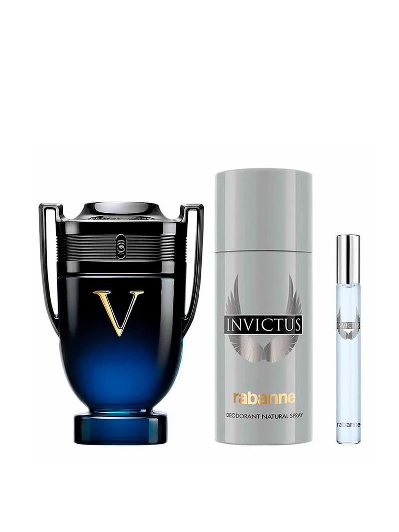 Kit Rabanne Invictus Victory Elixir - Edp 100ml + Deo 150ml + Travel Size 10ml