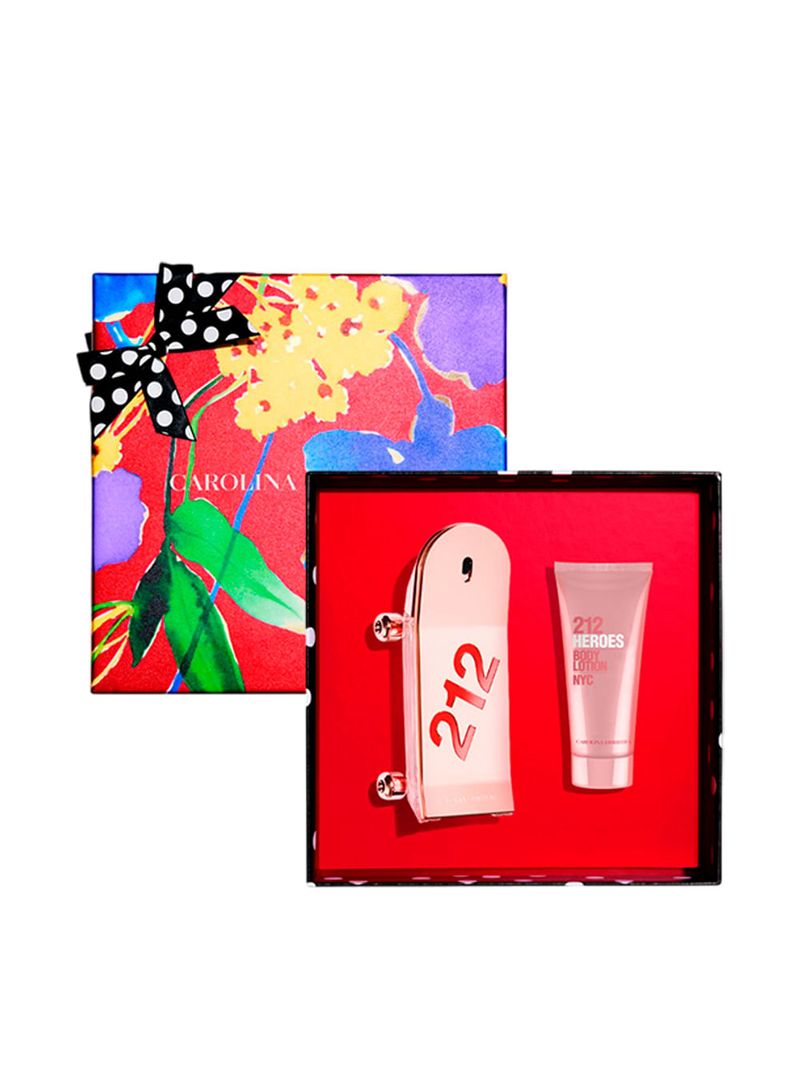 Carolina Herrera Kit 212 Heroes For Her Eau de Parfum - Perfume Feminino 80ml + Body Lotion 100ml
