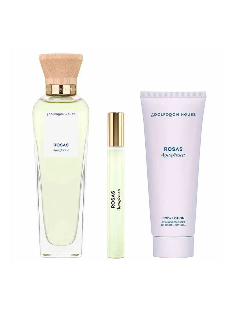 Kit Adolfo Dominguez Agua Fresca  Eau de Toilette - Perfume Feminino 120ml + Travel-size 10ml + Body Lotion 75ml