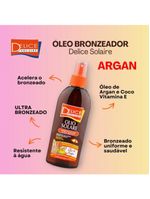 Óleo Bronzeador Spray Delice Solaire Argan 150ml Hidratante Resistente à Água