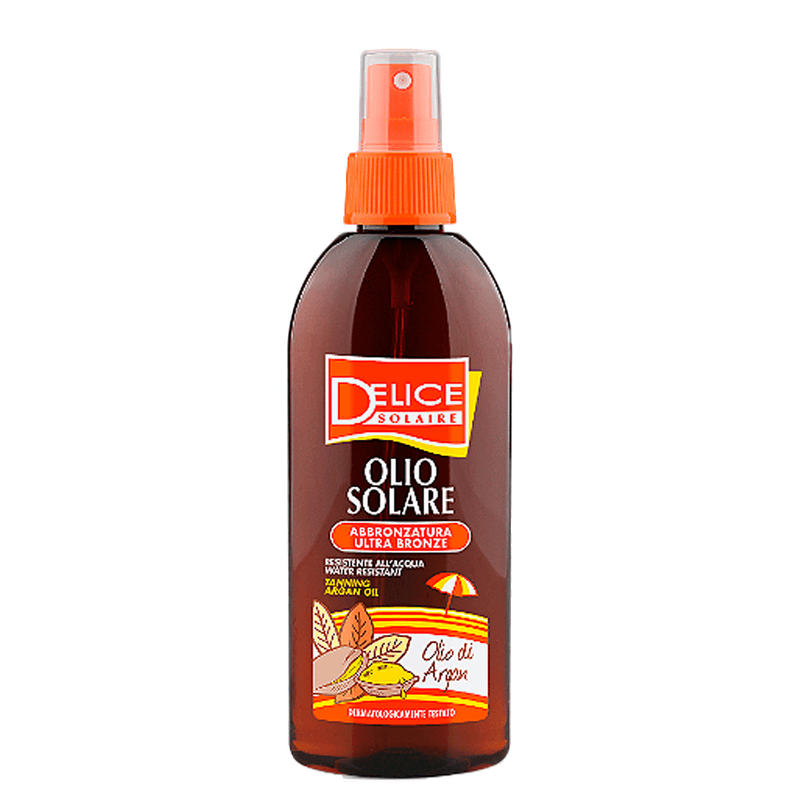 Óleo Bronzeador Spray Delice Solaire Argan 150ml Hidratante Resistente à Água