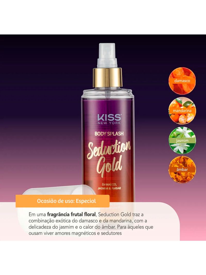 Kiss New York Seduction Gold - Body Splash 200ml