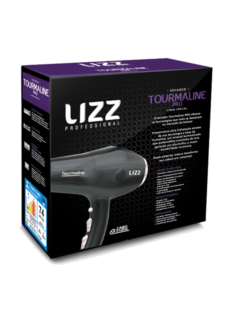 Lizz Profissional Secador Tourmalin 2400w - Secador de Cabelo 220v