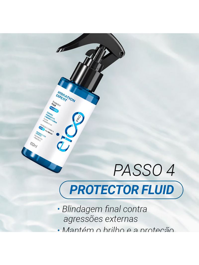 Kit Eico Pro Hydration System - Shampoo 100ml + Cond 100ml + Mas Líquida 100ml + Protetor térmico 100ml