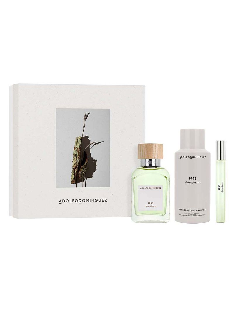 Kit Adolfo Dominguez 1993 Agua Fresca - Eau de Toilette 120ml + Desodorante 150ml + Eau de Toilette 10ml