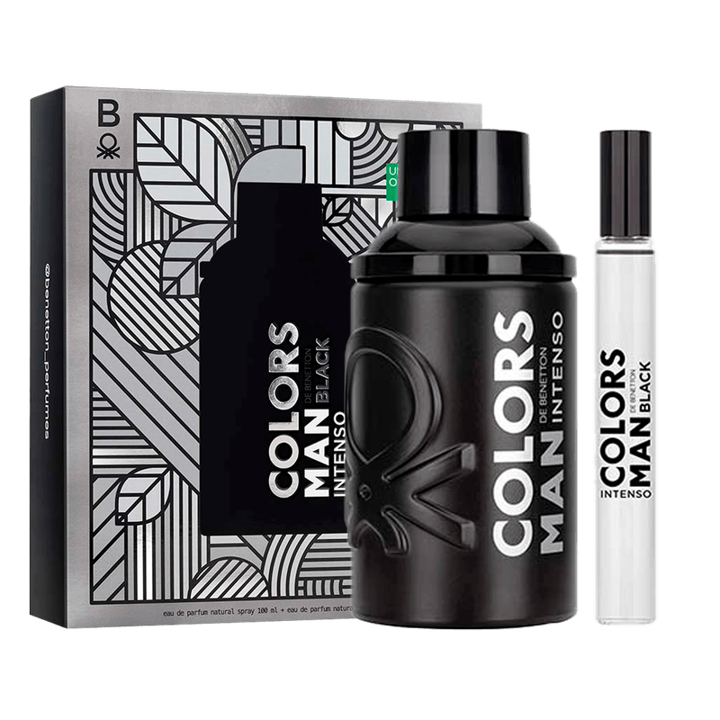 Kit Benetton United Colors Man Black Intenso - Eau de Toilette 100ml + Desodorante Spray 10ml