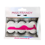 Kit Miss Frandy Cílios Postiços com 3 Pares e uma Pinça