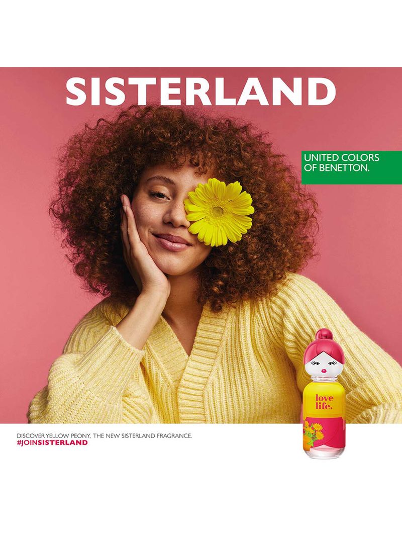 Benetton Sisterland Yellow Peony Eau de Toilette - Perfume Feminino 80ml