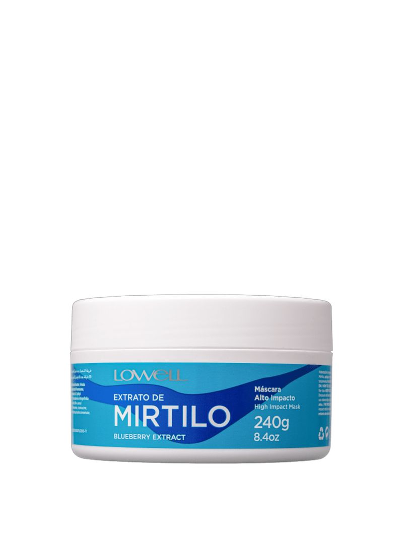 Lowell Extrato de Mirtilo Alto Impacto - Máscara Capilar 240g