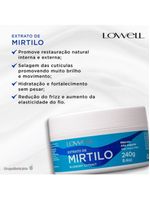 Lowell Extrato de Mirtilo Alto Impacto - Máscara Capilar 240g