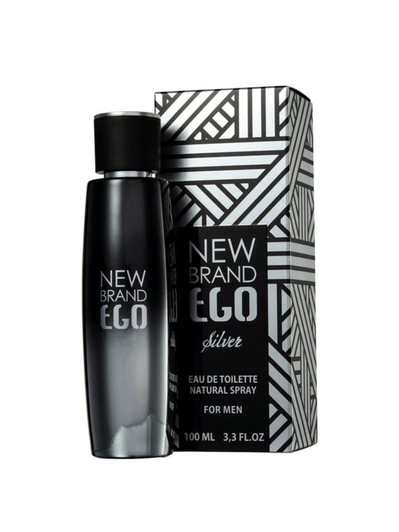 New Brand Prestige Ego Silver Eau de Toilette - Perfume Masculino 100ml