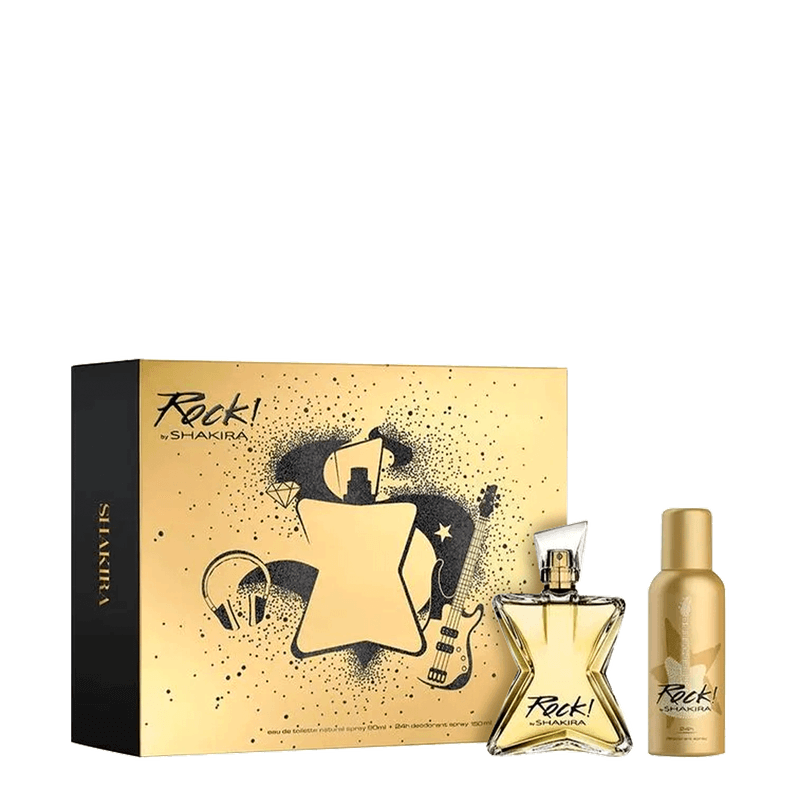 Kit Shakira Rock Eau de Toilette - Perfume Feminino 80ml + Desodorante 150ml