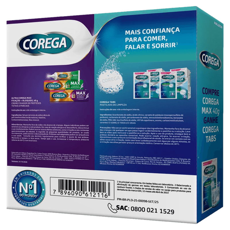 KIT COREGA FIX MAX 40G+ PAST LIMP TABS