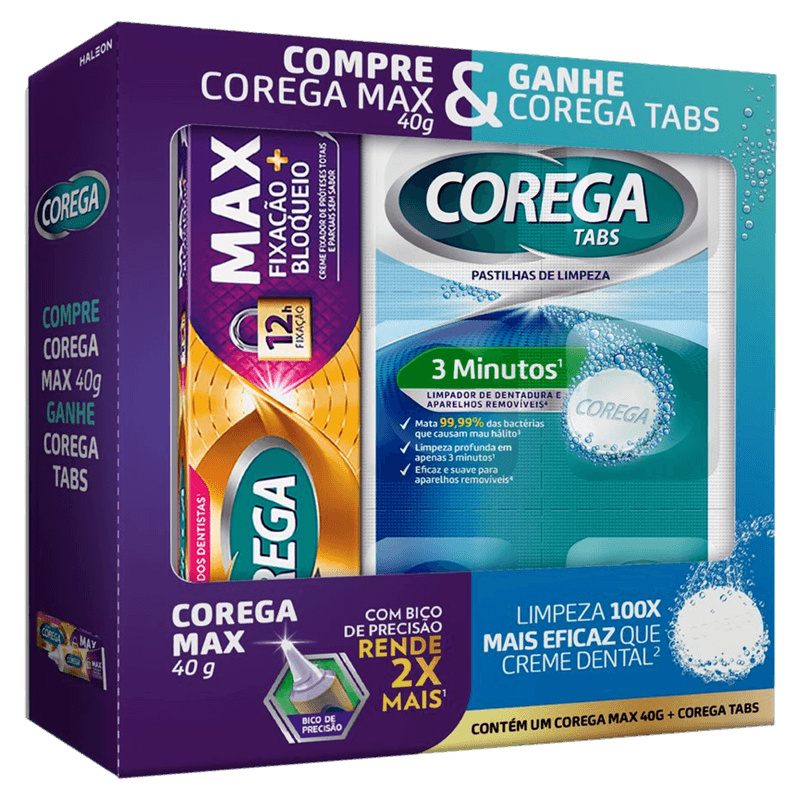 KIT COREGA FIX MAX 40G+ PAST LIMP TABS