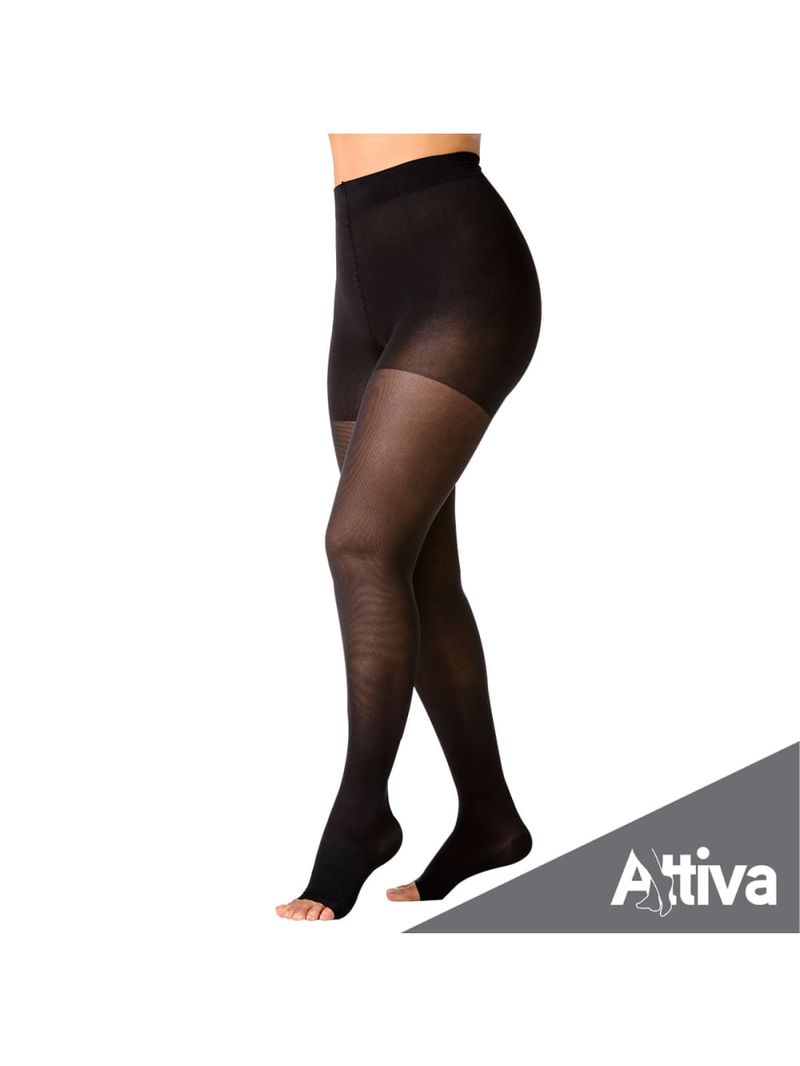 Meia Calca Attiva Media Compressao 18-21 Fem Aberta Preta Tamanho G Cor PRETA