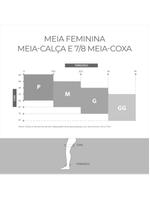 Meia Coxa 7/8 Attiva Media Compressao 18-21 Fem Aberta Preta Tamanho P Cor PRETA