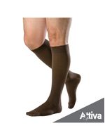 Meia ¾ Panturrilha Attiva Alta Compressao 20-30 Mas Fechada Marrom Tamanho P Cor MARROM