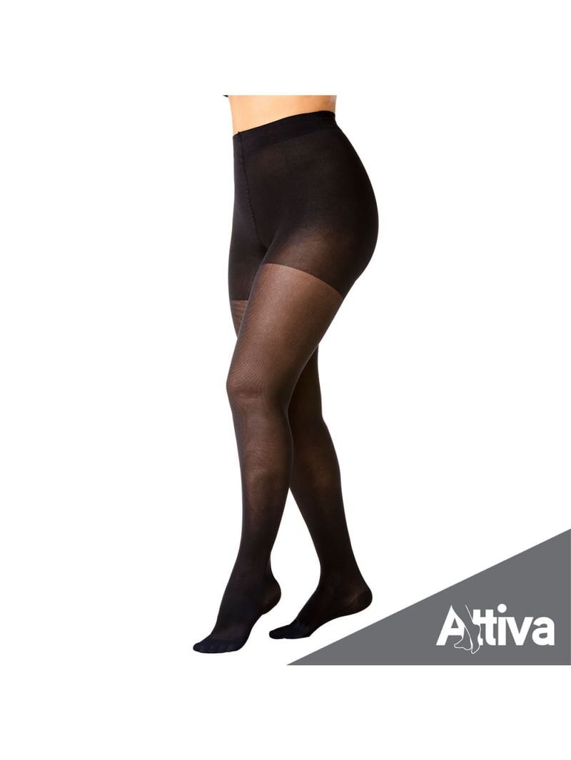Meia Calca Attiva Media Compressao 18-21 Fem Fechada Preta Tamanho GG Cor PRETA