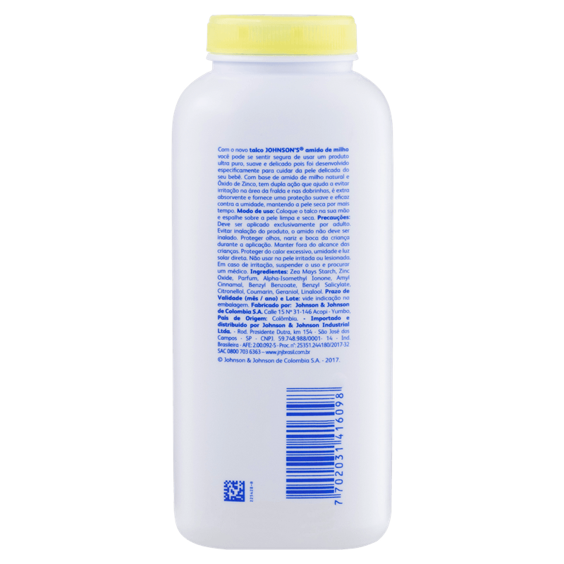 Talco Johnsons Baby Amido de Milho, 200grs