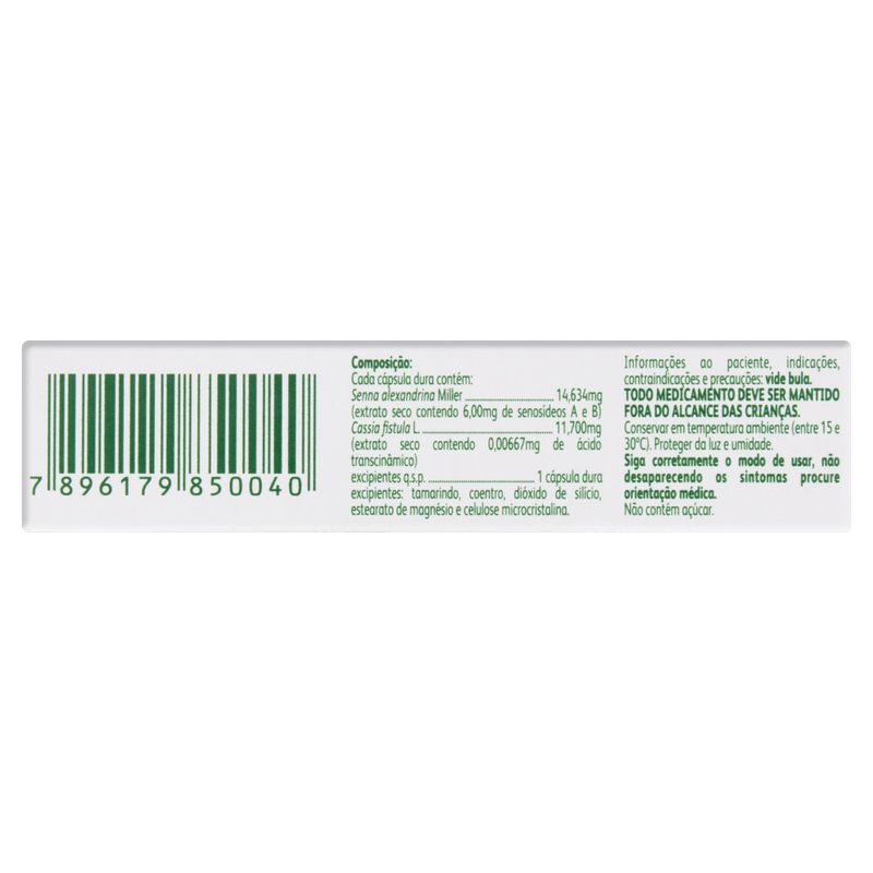 Laxante Fitoterápico Tamarine 6mg Hypera 20 Cápsulas