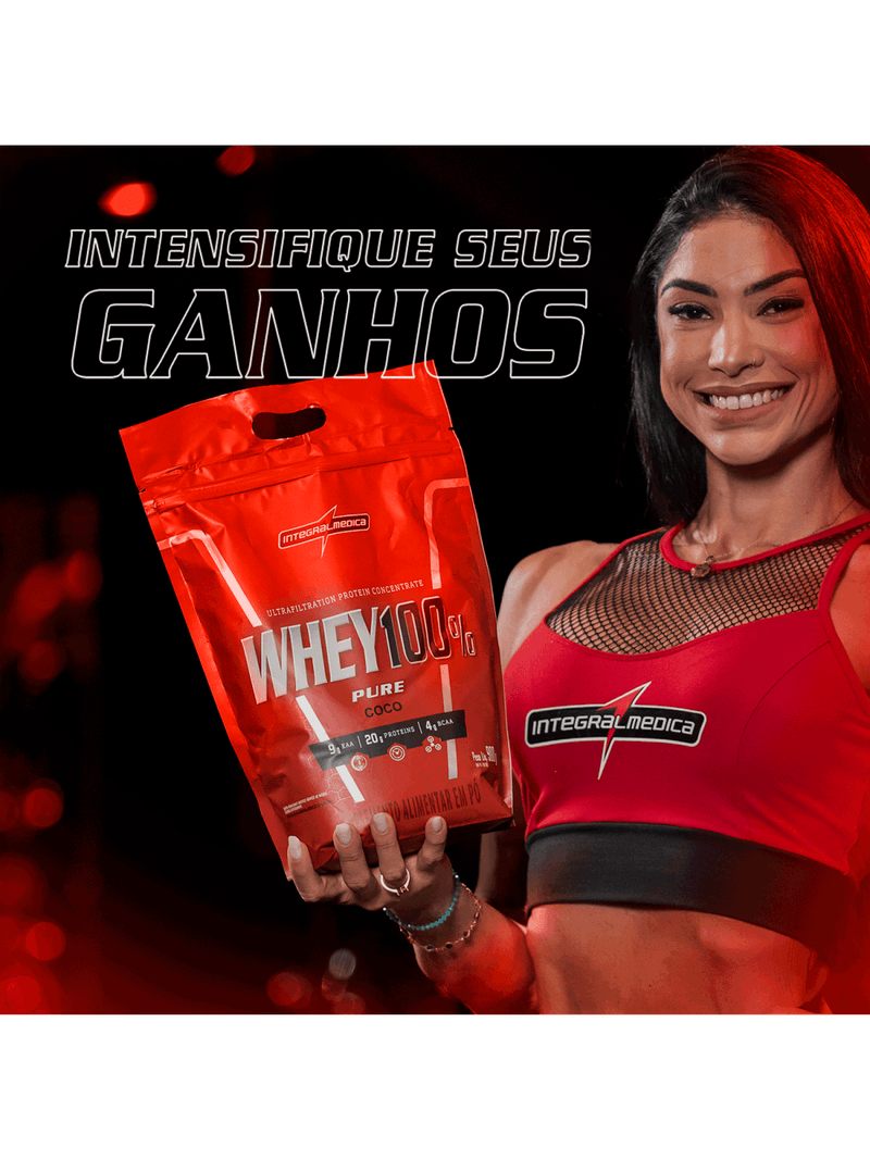 WHEY 100% PURE Morango - Pouch 900g