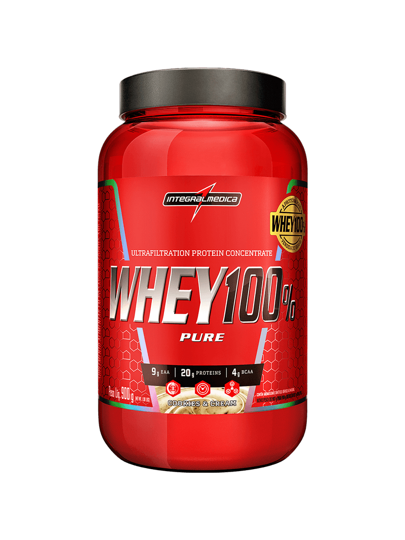 Whey Protein Concentrado Pote 900g Cookies