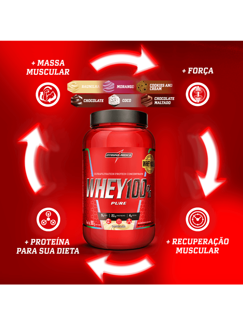 Whey Protein Concentrado Pote 900g Cookies