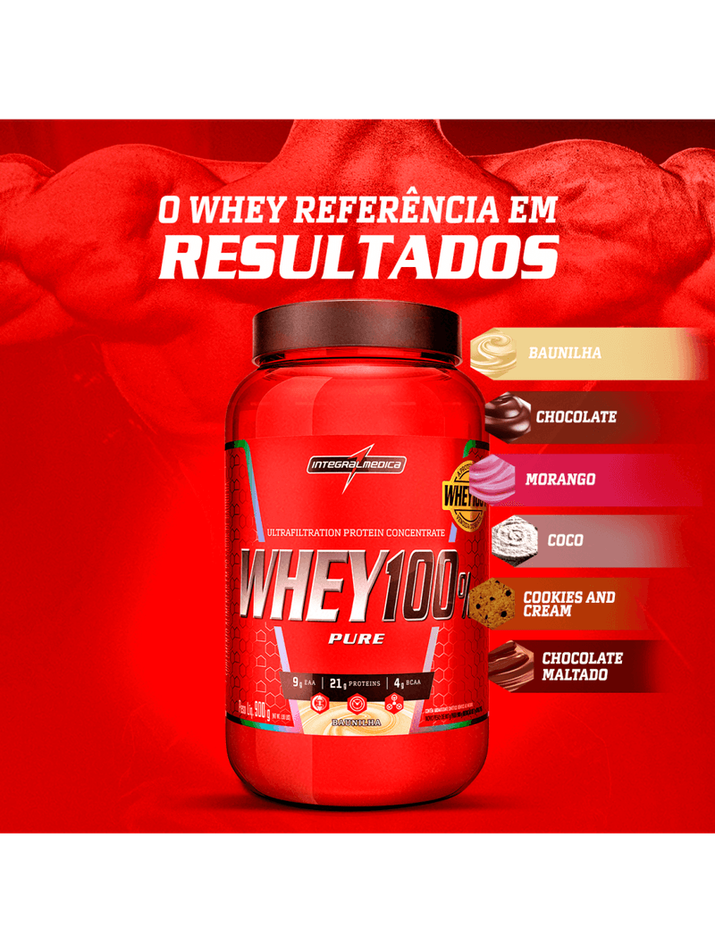 Whey Protein Concentrado Pote 900g Cookies