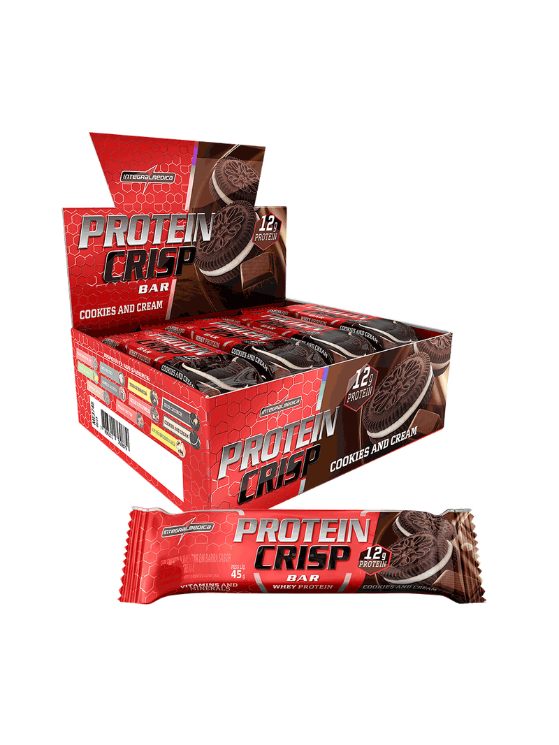 Protein Crisp Bar 12 und Cookies and Cream - 12 unid