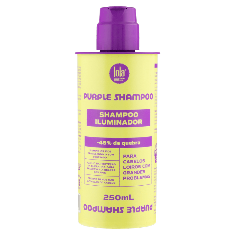 Shampoo Matizador Iluminador Purple Cabelos Loiros 250ml Lola