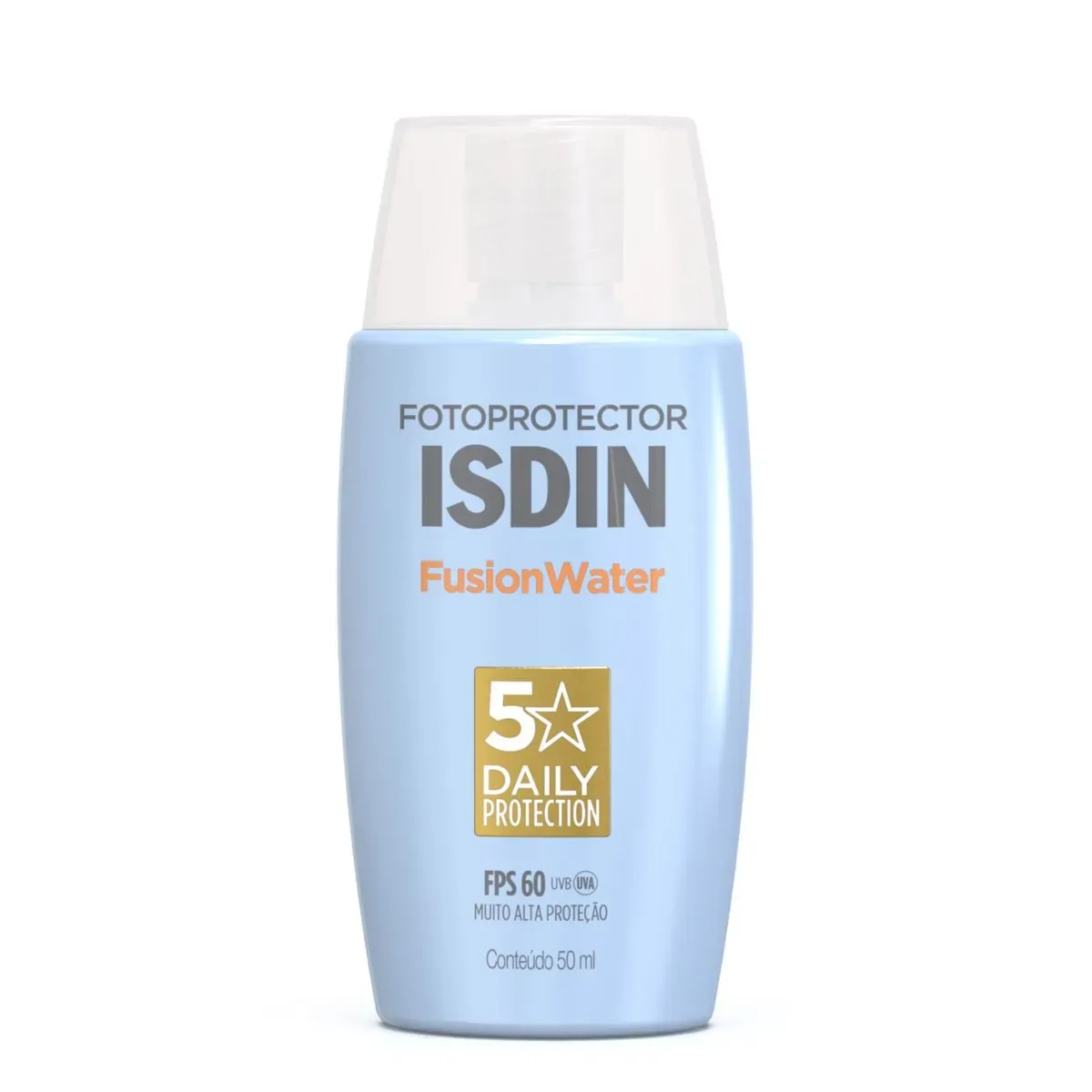 Protetor Solar Facial Fusion Water FPS 60 50ml Isdin - Drogarias