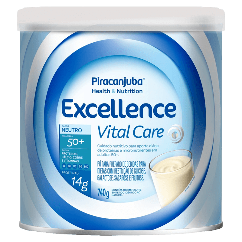 Suplemento Alimentar Excellence Vital Care Neutro Piracanjuba - 740g