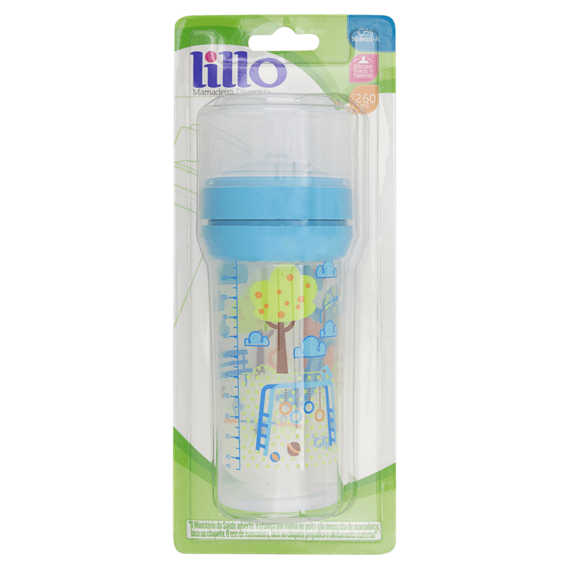 Mamadeira Lillo Divertida Azul 260Ml - Lillo