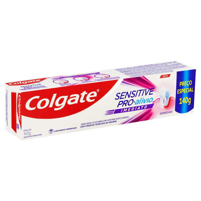Creme Dental Colgate Sensitive Pro-Alívio Imediato Gengivas Caixa 140g