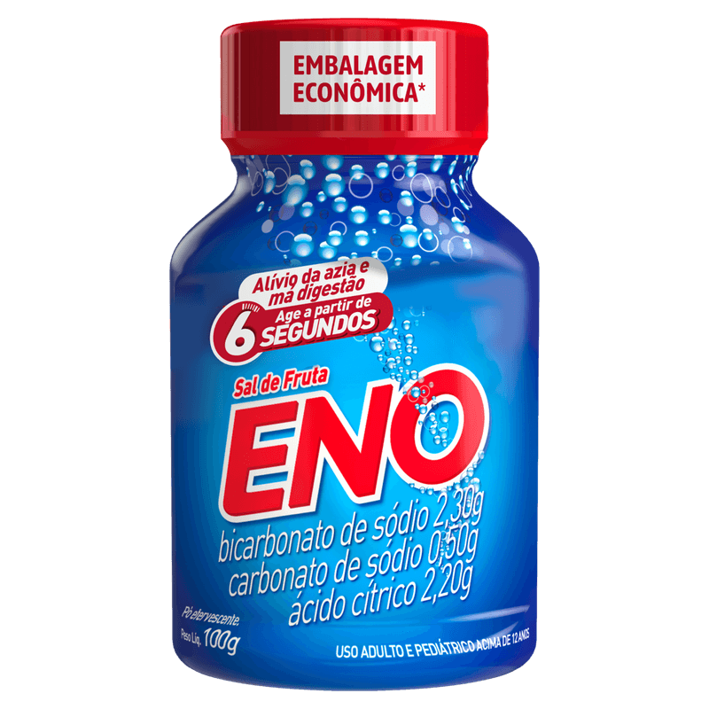 Antiácido Sal de Fruta Eno Limão 100g Pó Efervescente