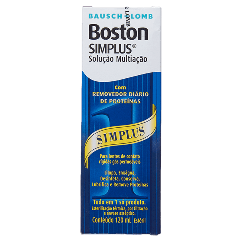 Solução para Lente de Contato Boston Simplus Caixa 120ml