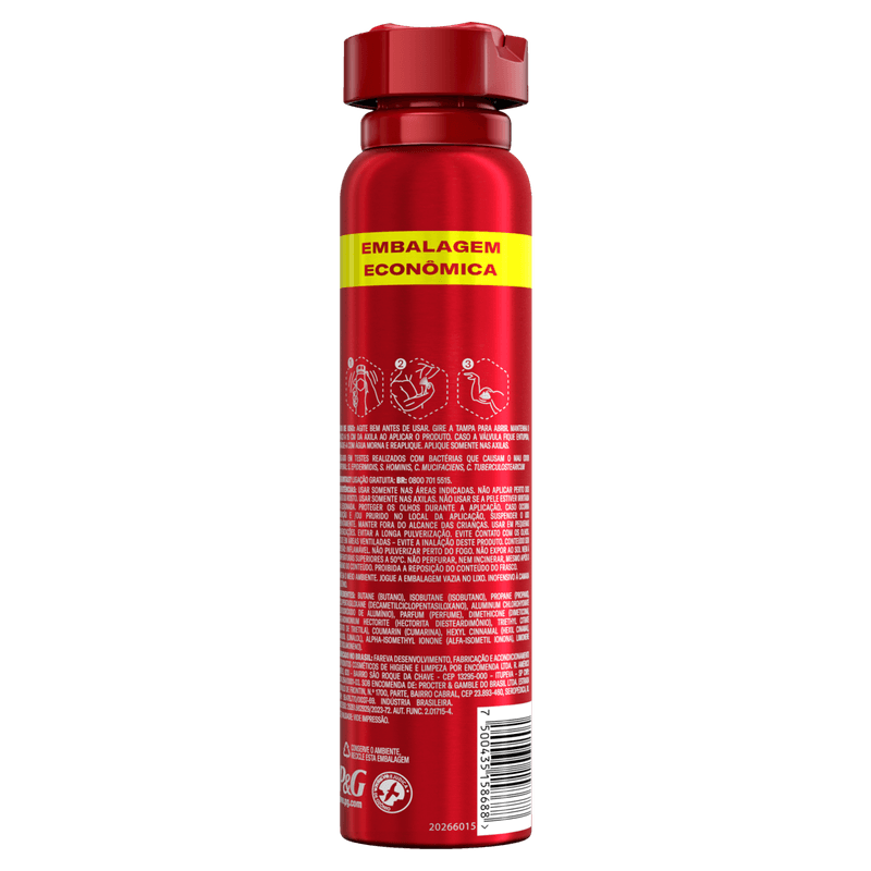 Desodorante Antitranspirante Aerossol Old Spice Pegador - 200ml