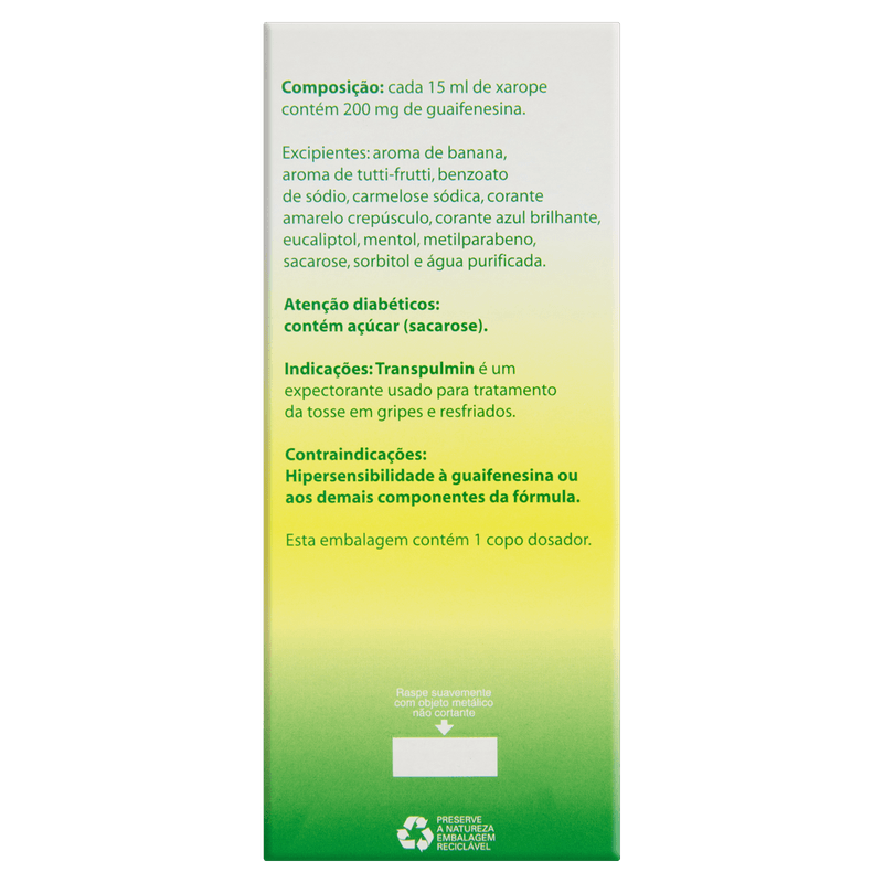 Transpulmin Xarope Adulto 13,33mg 150ml