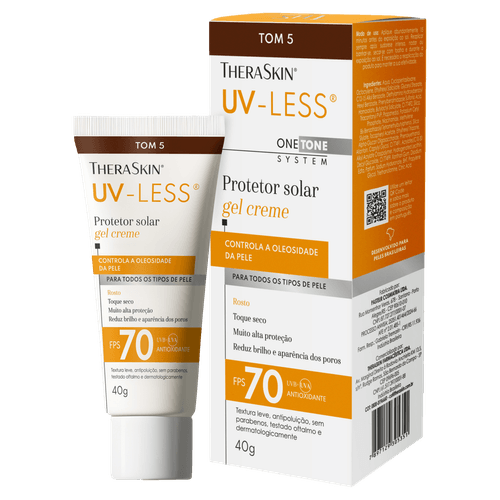 Theraskin Protetor Solar Facial Gel-Creme FPS 70 Tom 3 40g