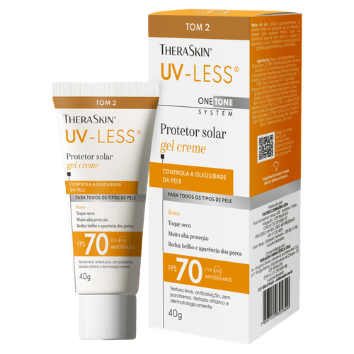 Theraskin Protetor Solar Facial Gel-Creme FPS 70 Tom 3 40g