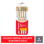 Escova de Dente Slim Soft Gold 4 Unidades Ultramacia Colgate
