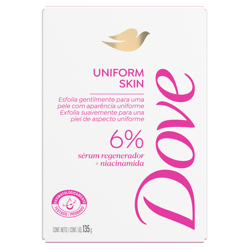 Sabonete em Barra Dove Uniform Skin 135g 6% Sérum Regenerador e Niacinamida