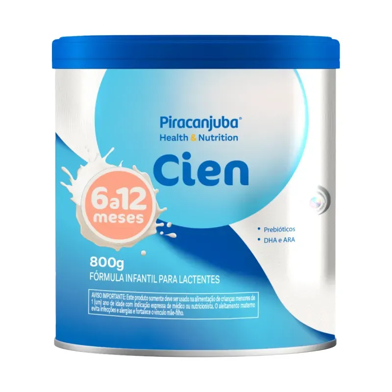 Fórmula Infantil Cien 6 a 12 Meses Piracanjuba 800g