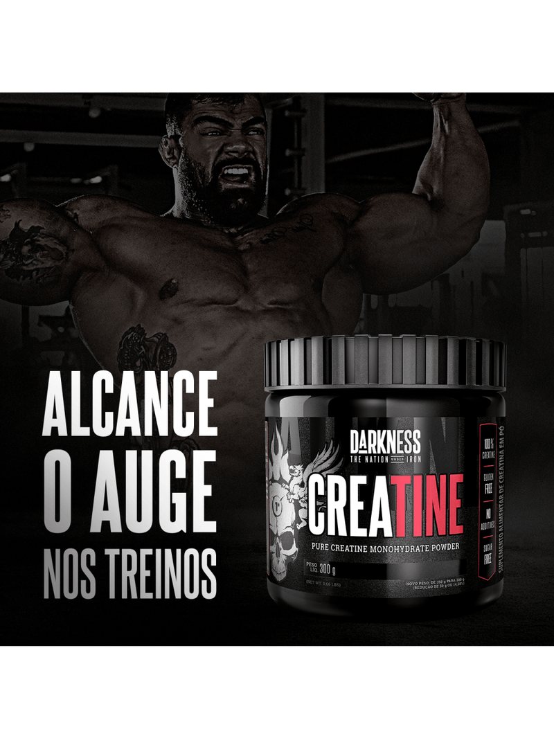 Creatina Monohidratada 300g Pó Neutro 100% Pura Darkness
